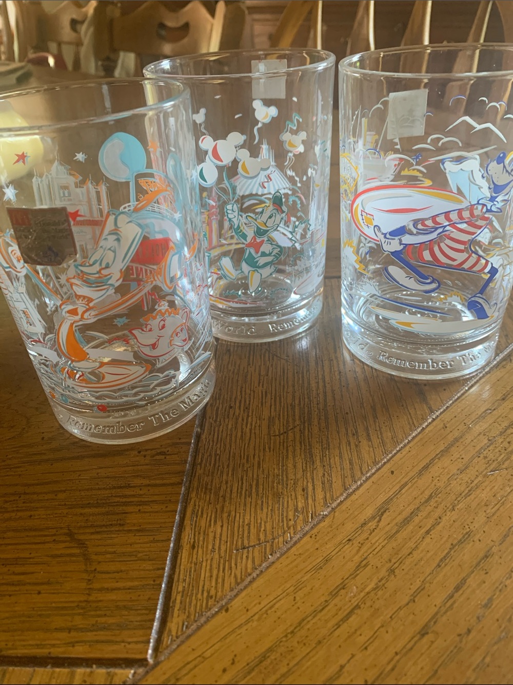 McDonald's Clear Character Glass with Orange, Blue and Red Accents